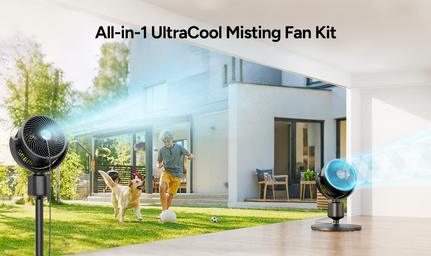 From Patio to Bedroom, Stay Cool with Dr.Prepare’s Adjustable Misting Fan