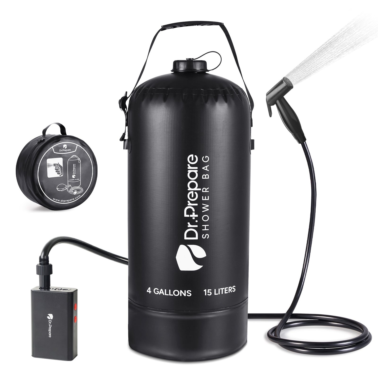Dr.Prepare 15L Camping Shower Bag (4 Gallons)