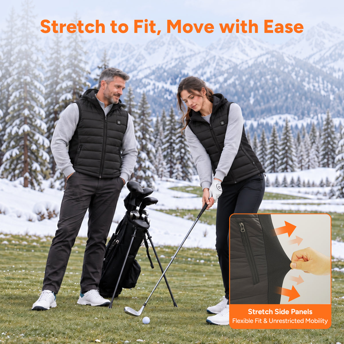 DR.PREPARE Electric Hooded Heated Vest with 16000mAh Battery Pack