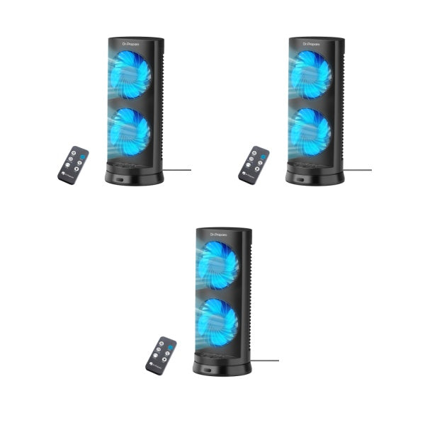 Dual Oscillating Tower Fan with Remote Control