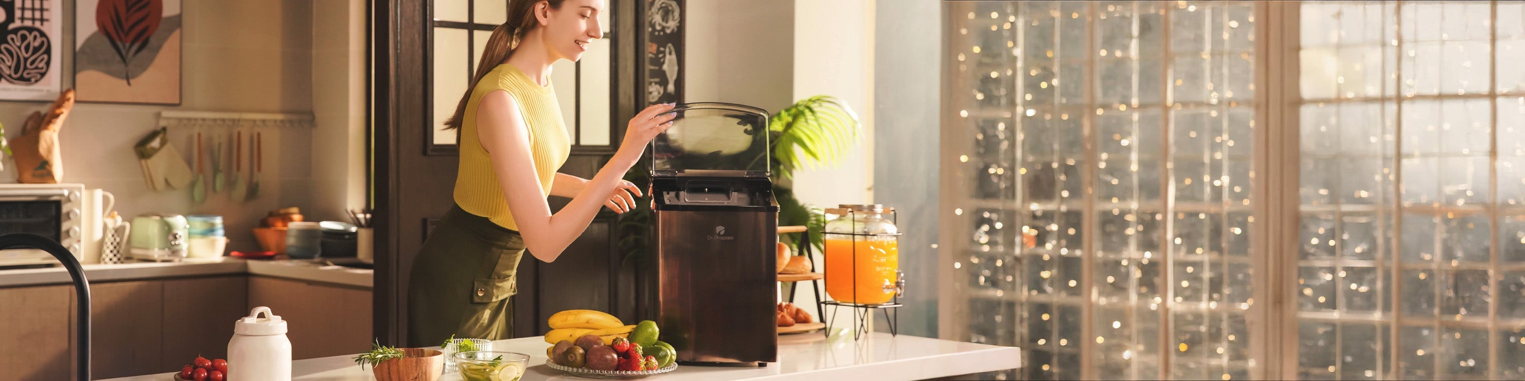 Enjoy refreshing, chewable nugget ice anytime with Dr.Prepare’s nugget ice maker, designed for fast, efficient ice production right at home.