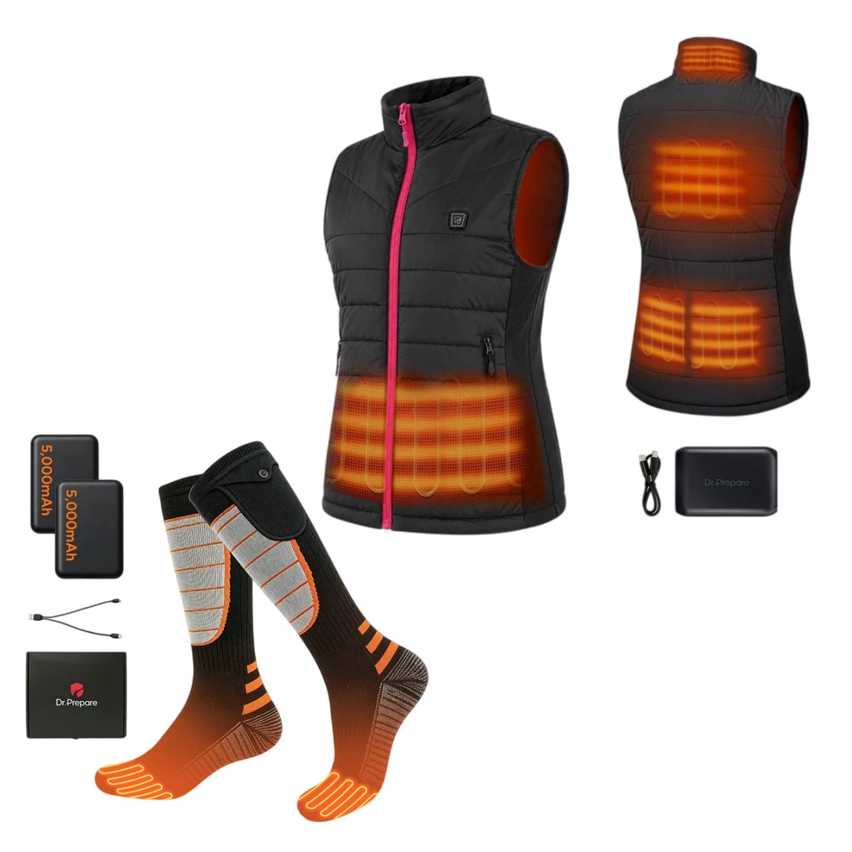 Dr.Prepare Electric Women’s Heated Vest with 16000mAh Battery Pack XS-XL