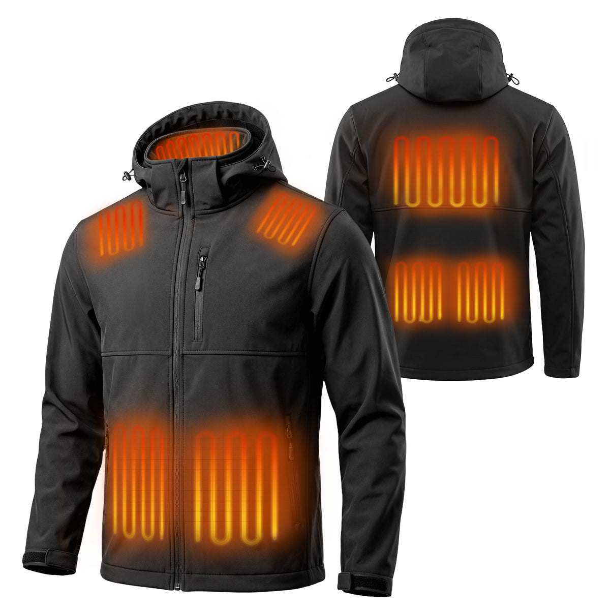 Dr.Prepare Men's Winter Jacket Waterproof Ski Snow Coat with 16000mah power bank