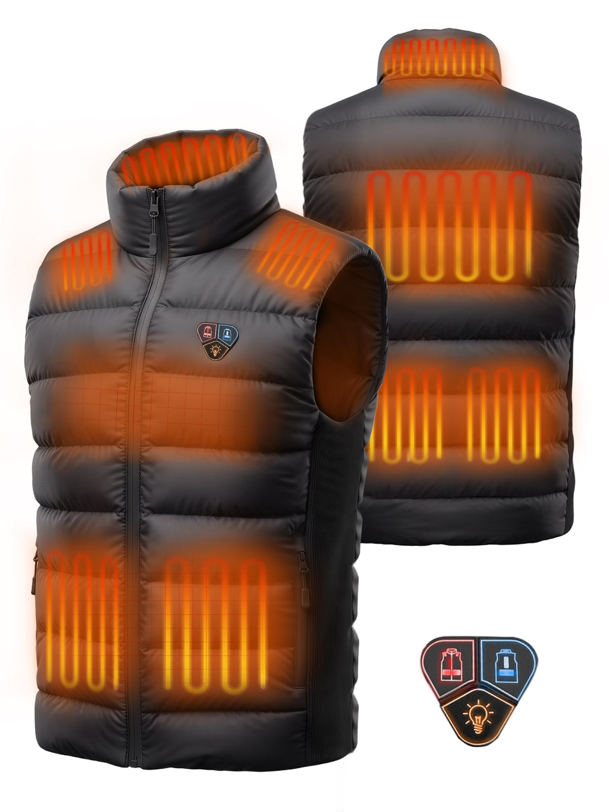 DR.PREPARE Men's Heated Vest, 8-Zone Lightweight Fleece Vest S-2XL