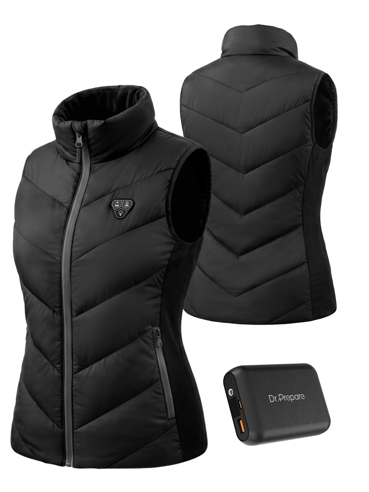 DR.PREPARE Heated Vest for Women, Contoured Fit, 16000mAh, 7.4V, 7H Heat XS-XL