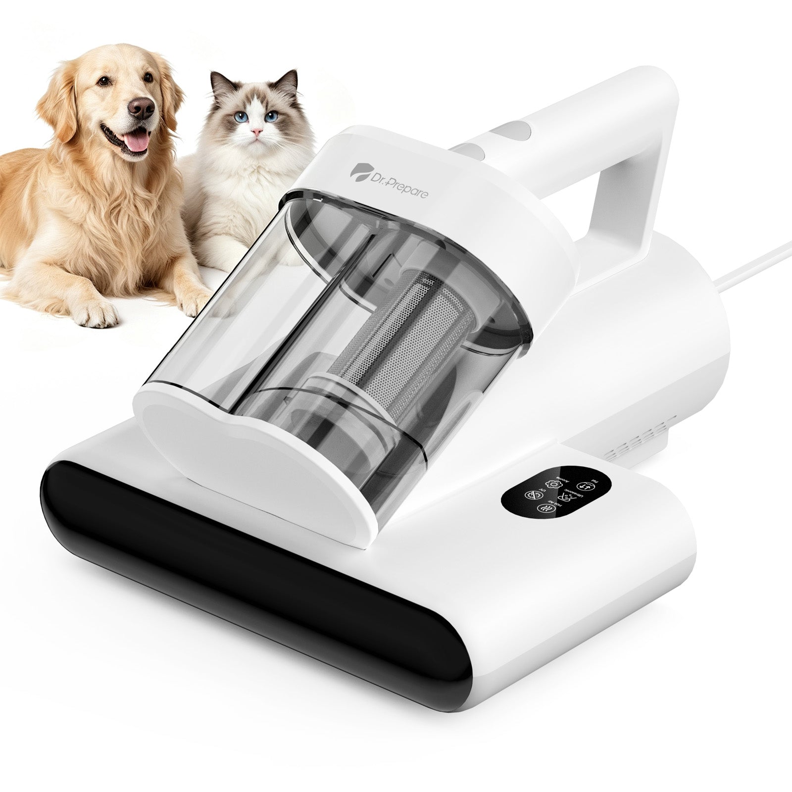 Dr.Prepare Mattress Vacuum, 15kPa Suction, 500WCorded Bed Vacuum, UV-C&Heat
