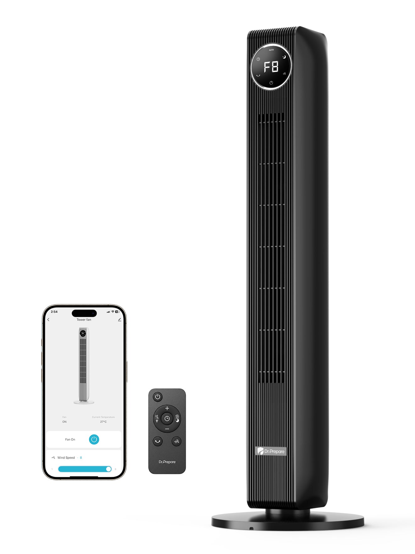 DR.PREPARE 40” Tower Fan with App & Remote Control