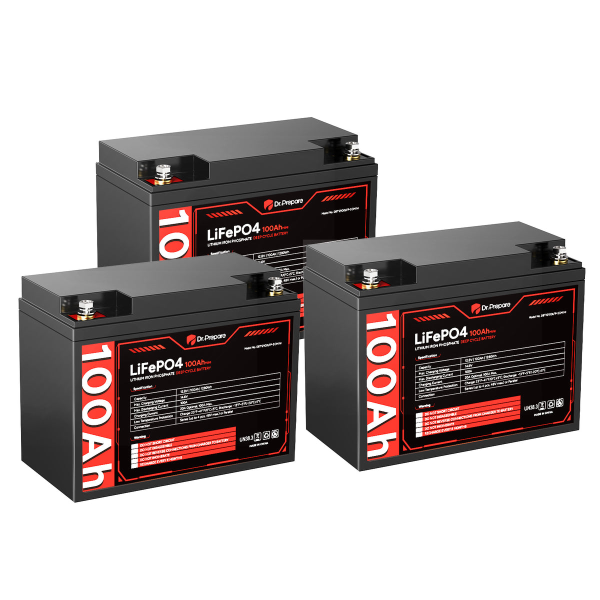 12V 100Ah Mini LiFePO4 Lithium Deep Cycle Battery [10-Year Warranty]