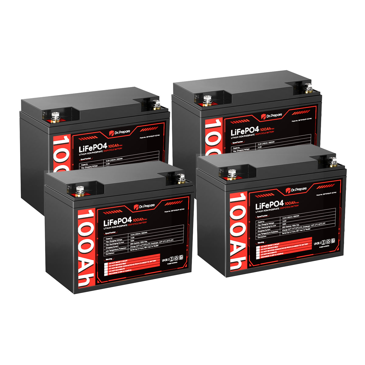 12V 100Ah Mini LiFePO4 Lithium Deep Cycle Battery [10-Year Warranty]