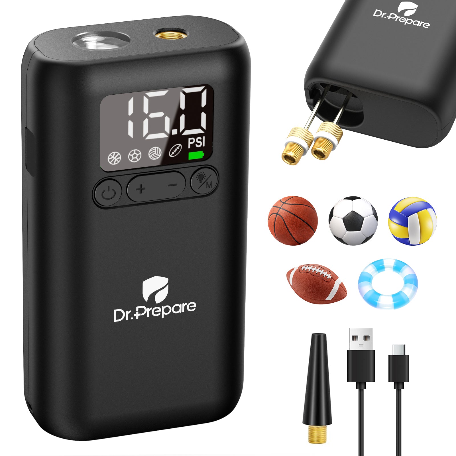 Dr.Prepare 2,000mAh Portable Air Pump