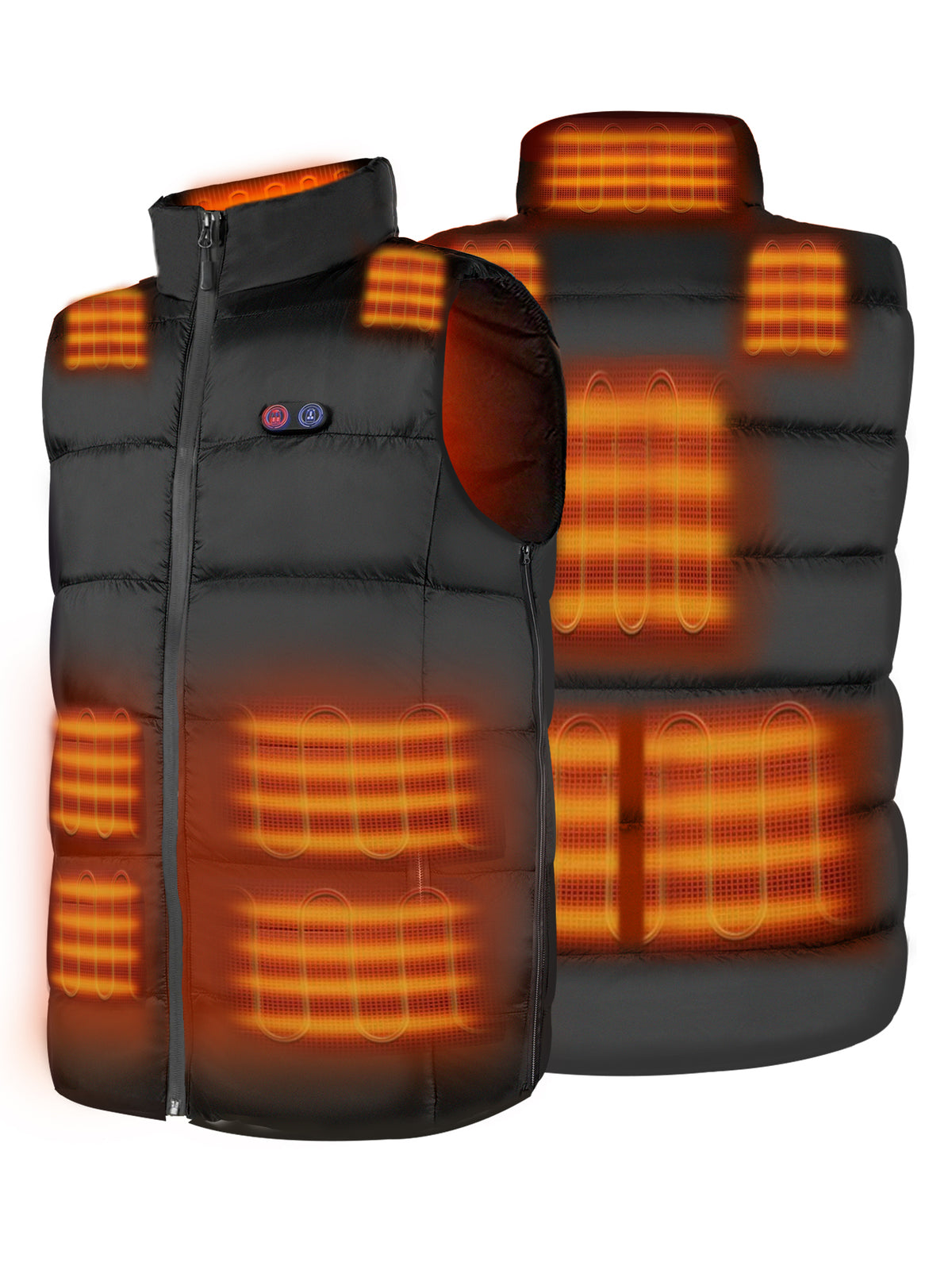 USB Electric Unisex Heated Vest with 10 Heating Zones