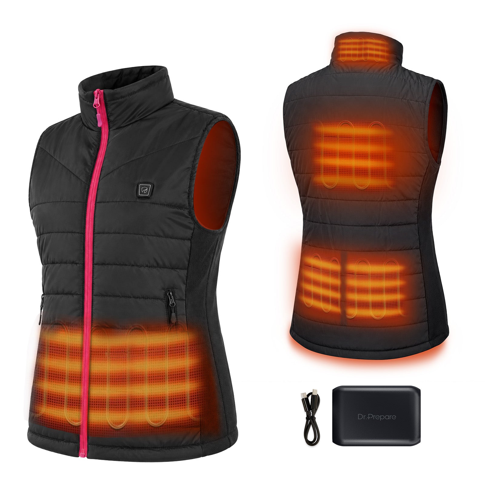 【Back Order 9/16]Dr.Prepare Electric Women’s Heated Vest with 16000mAh Battery Pack
