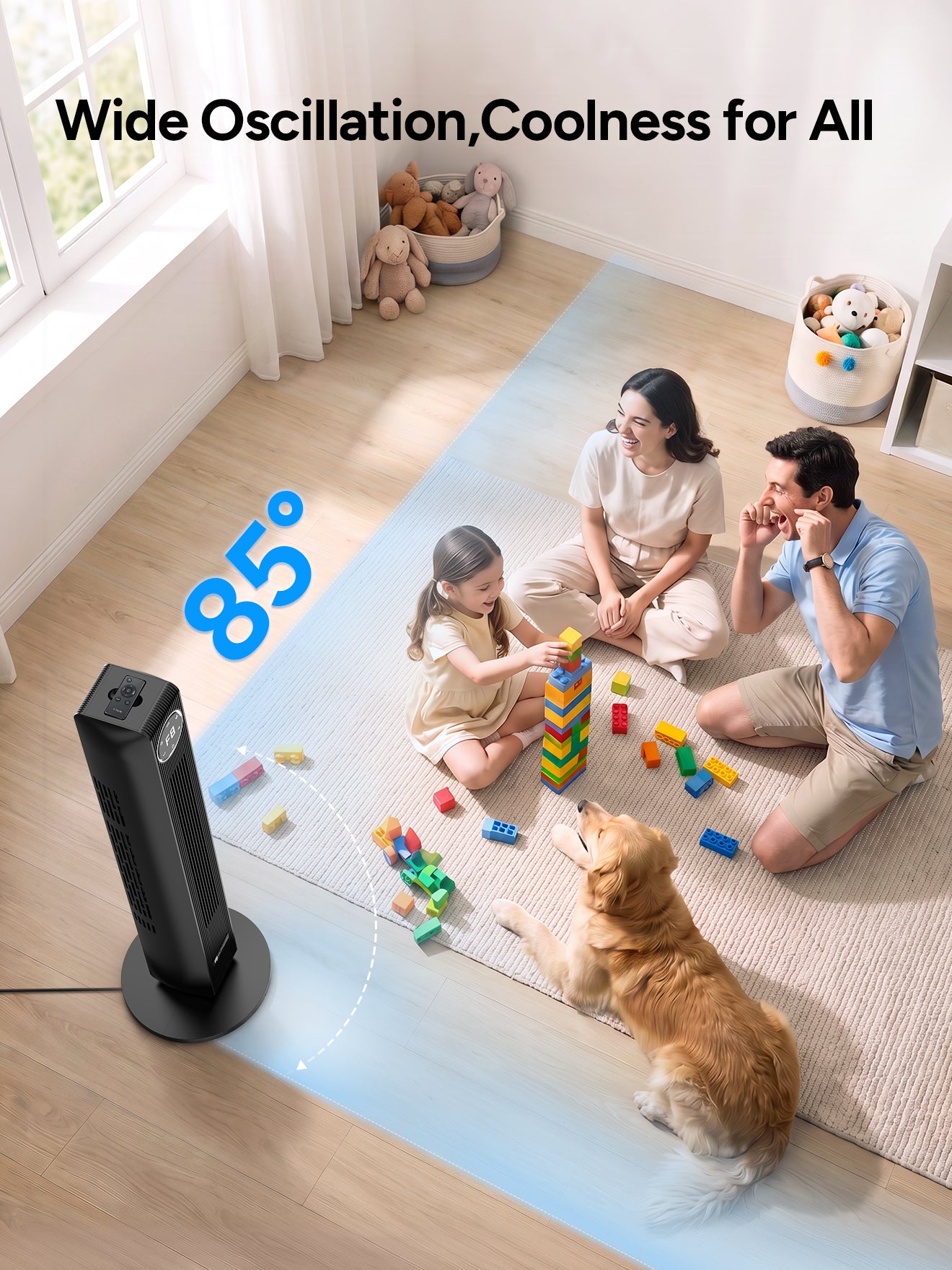 DR.PREPARE 40” Tower Fan with Remote Control