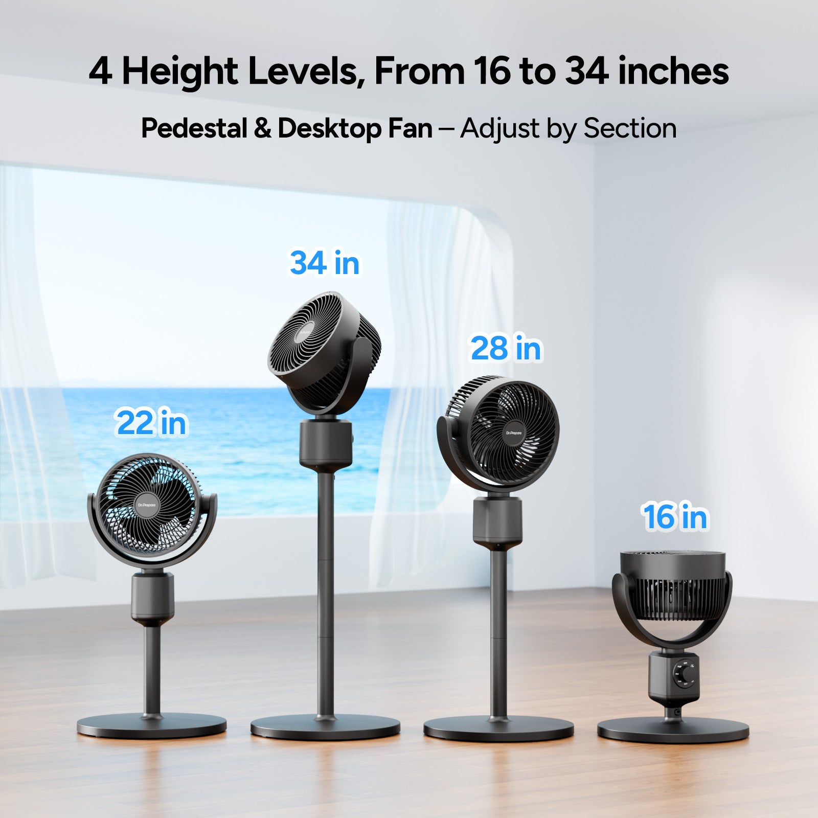 Oscillating Standing Fan with Misting Kit