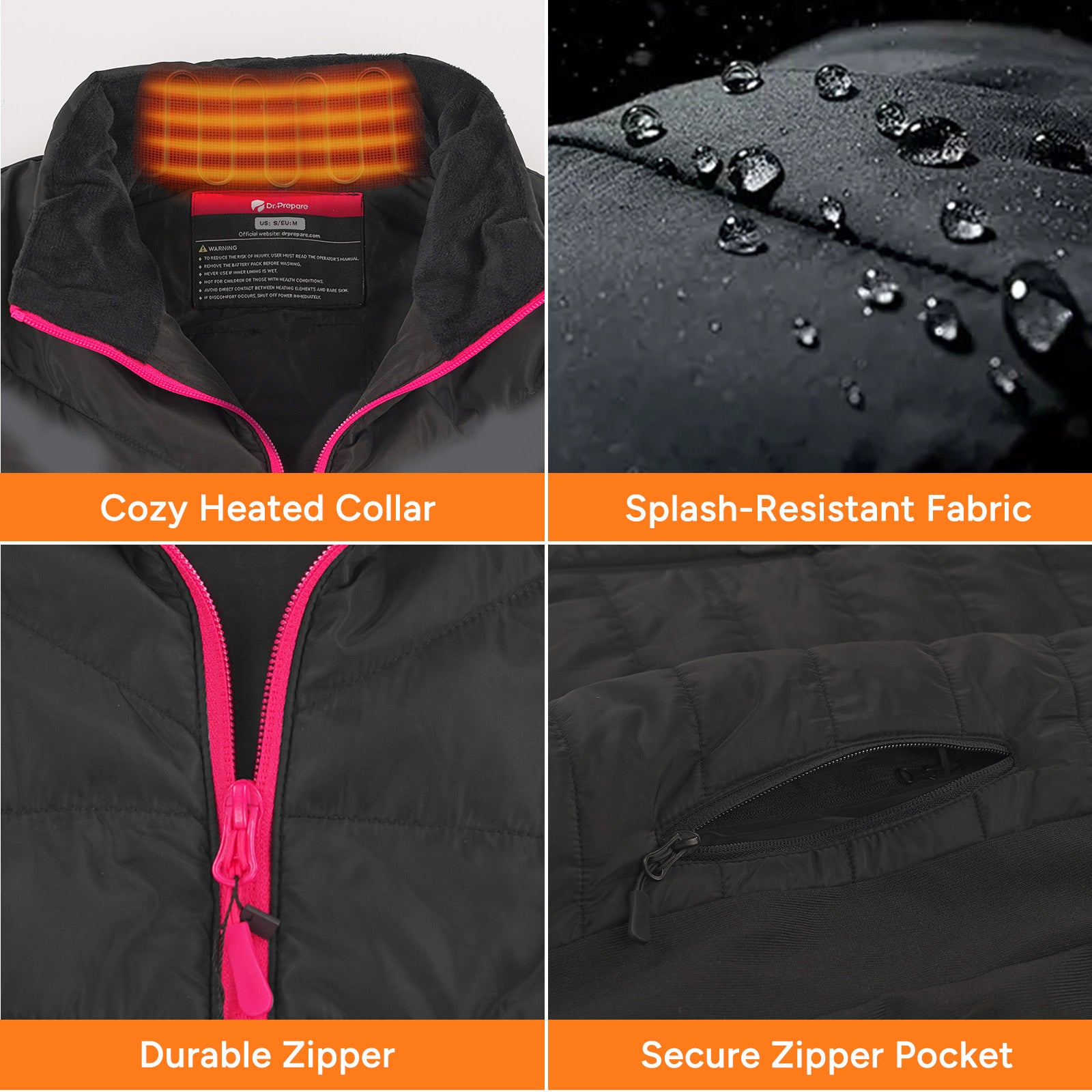 【Back Order 9/16]Dr.Prepare Electric Women’s Heated Vest with 16000mAh Battery Pack