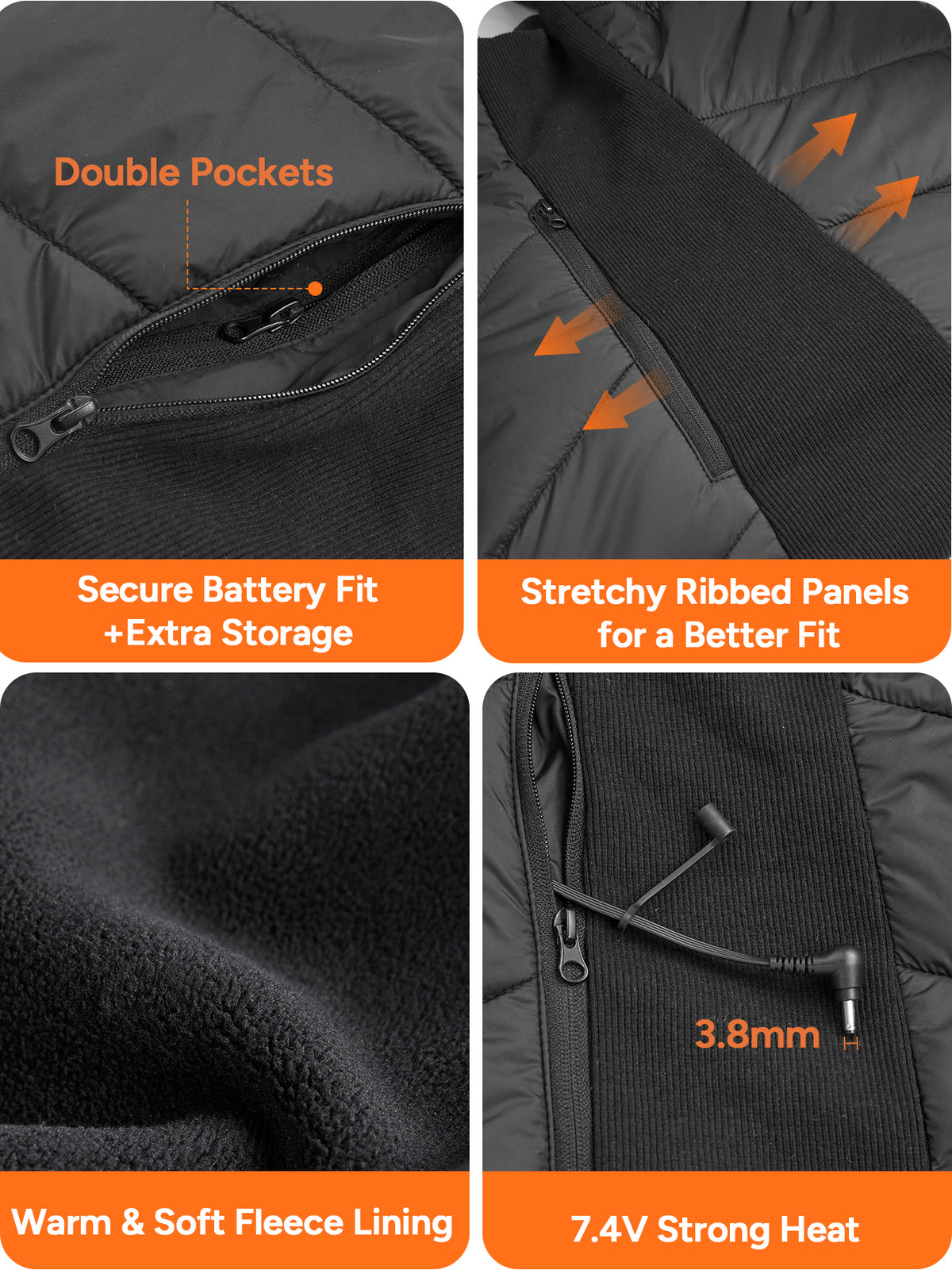 DR.PREPARE Heated Vest for Women, Contoured Fit, 16000mAh, 7.4V, 7H Heat XS-XL