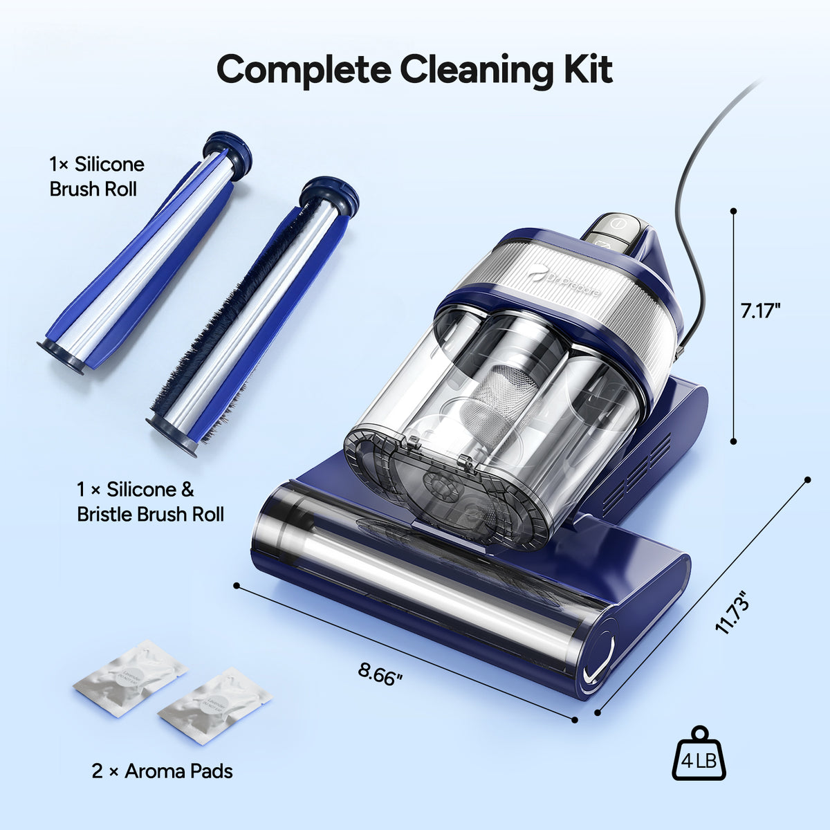 Dr.Prepare Mattress Vacuum Cleaner | 18kPa UV-C Bed Vacuum