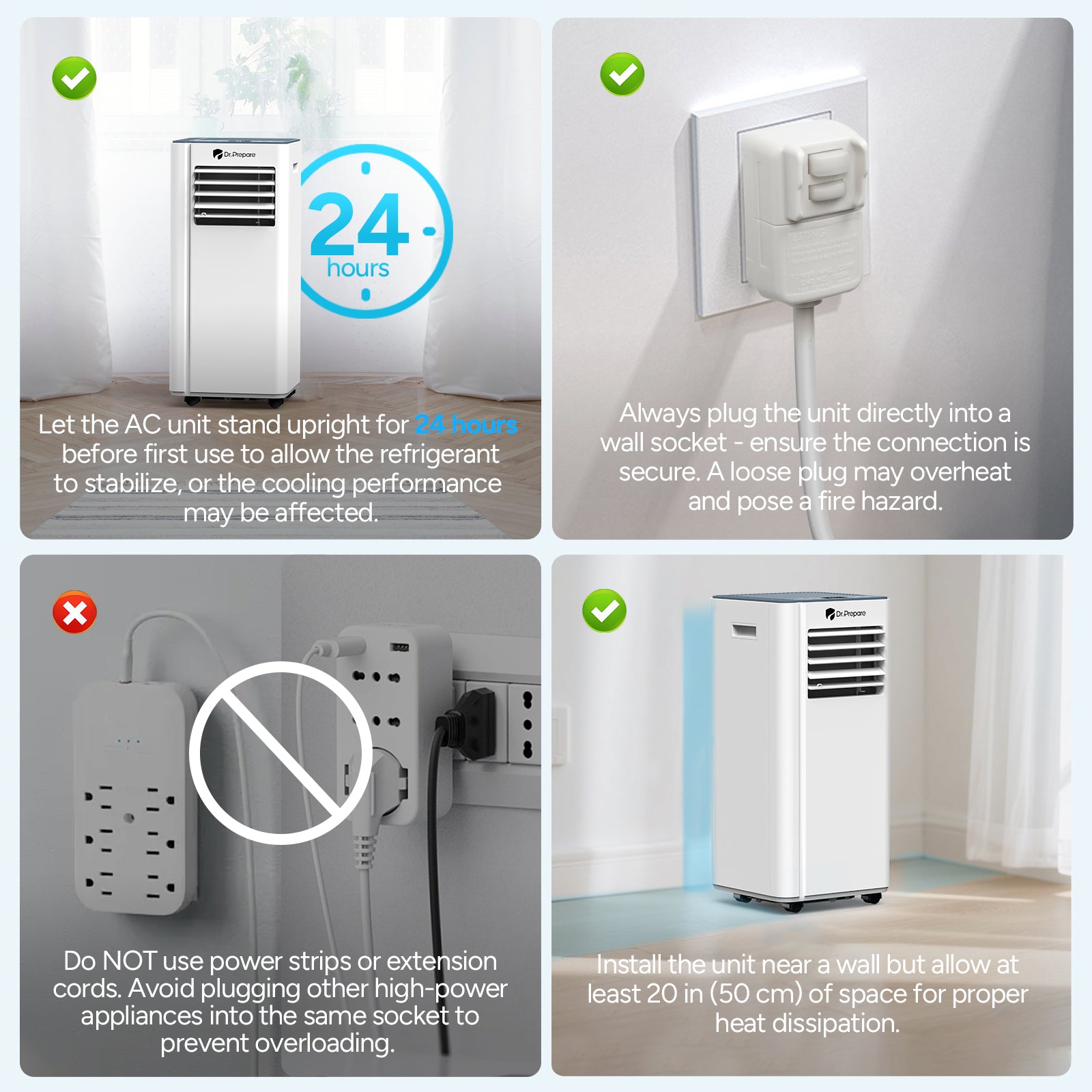 Dr.Prepare 10000 BTU Smart WiFi Portable Air Conditioner