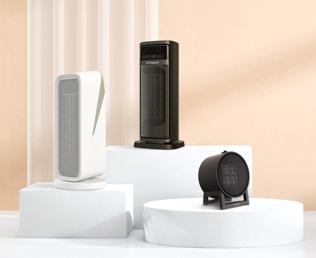 Dr.Prepare heated gear collection: space heaters, heated eye masks, and towel warmers for cozy warmth, comfort, and relaxation during cold seasons.